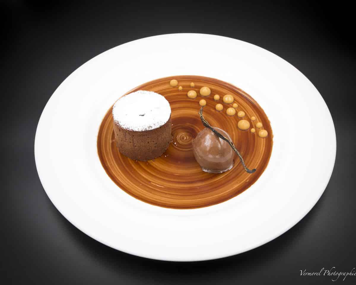 Mi cuit au chocolat, coeur coulant