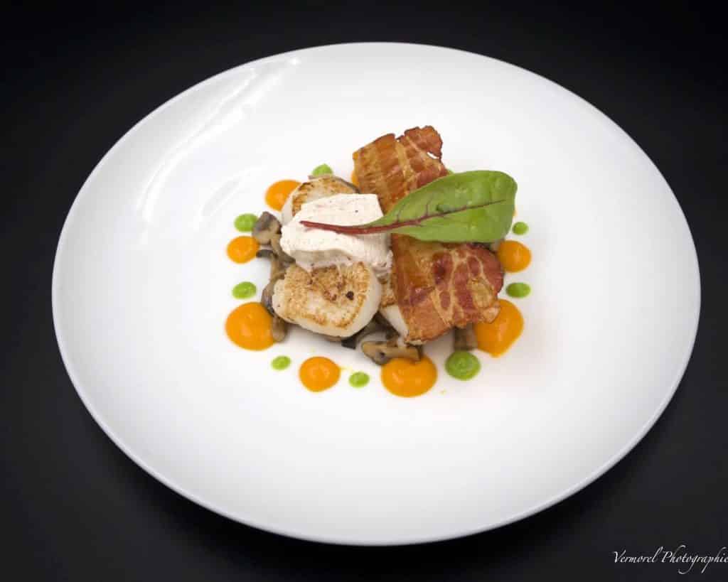 saint-jacques-poelee-cremeuse-de-courge-espuma-de-chataigne-et-lard-seche Saint Jacques poêlée crémeuse de courge espuma de châtaigne et lard sèche