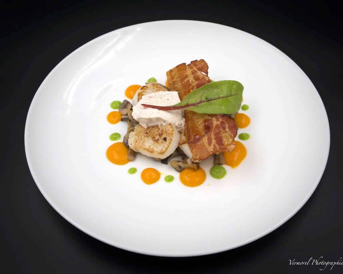 saint-jacques-poelee-cremeuse-de-courge-espuma-de-chataigne-et-lard-seche Saint Jacques poêlée crémeuse de courge espuma de châtaigne et lard sèche