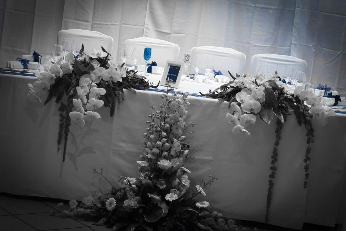 The bride and groom’s table